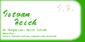 istvan heich business card